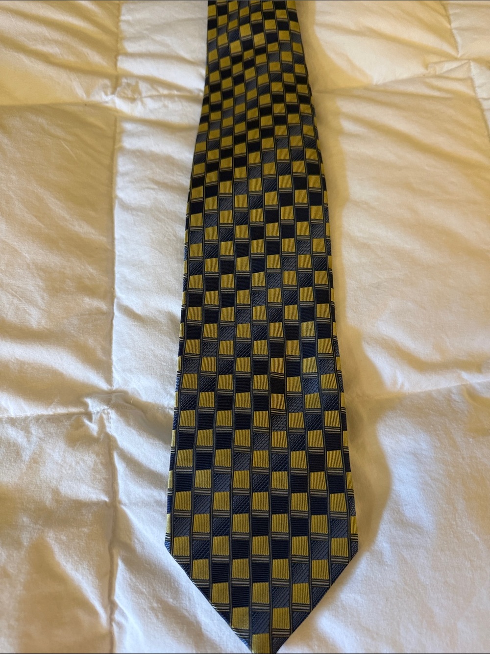 Valerie Garati silk tie navy & gold